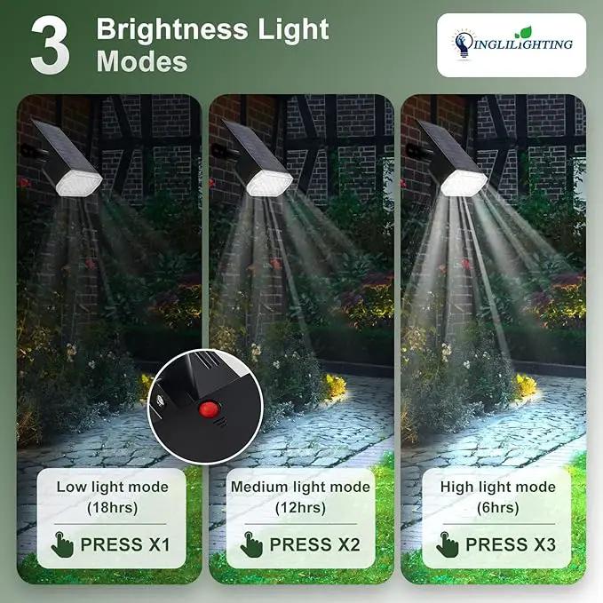 DINGLILIGHTING Solar Lights Outdoor Waterproof: IP65 Led Spot Light Decorations for Garden - 3 Lighting Modes Solar Powered for Yard - Dust to Dawn Uplighting Landscape Pathway Drive Patios 4PC White by GreenHaven Gardens