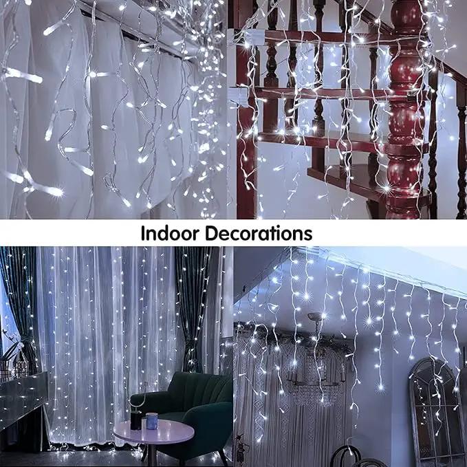 Led Christmas Lights Outdoor Christmas Decorations Hanging Light 400LED 8 Modes 75 Drops, Waterproof Outdoor Indoor Fairy Christmas Lights for Party, Holiday, Wedding Decorations (CoolWhite) by GreenHaven Gardens