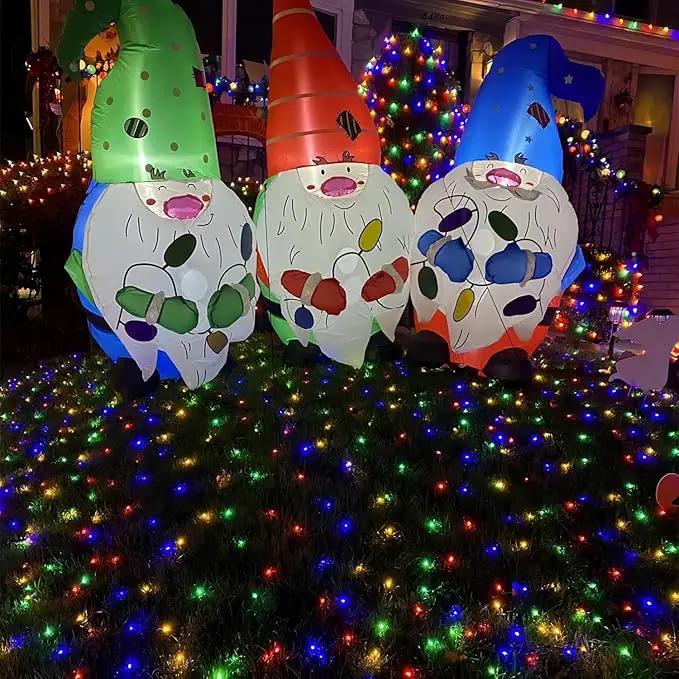 QITONG 4 Pack Multicolor Solar Fairy Lights Outdoor Waterproof, Each 33ft 100 LED Solar Christmas Lights, 8 Modes Silver Wire Solar Twinkle Lights by GreenHaven Gardens