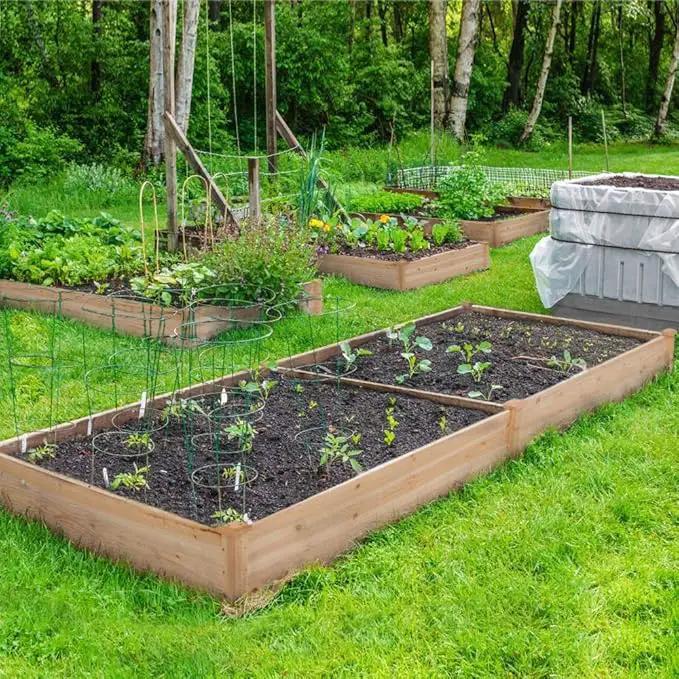 Yaheetech 8×4ft Wooden Horticulture Raised Garden Bed Divisible Elevated Planting Planter Box for Flowers/Vegetables/Herbs in Backyard/Patio Outdoor, Natural Wood, 93 x 48 x 10in by GreenHaven Gardens