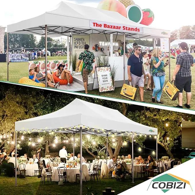 COBIZI 10x20 Pop Up Canopy Heavy Duty Without Sidewalls, Commercial Heavy Duty Pop Up Tent for Parties All Weather Waterproof and UV 50+ Wedding Tent with Roller Bag(Legs Upgraded),White by GreenHaven Gardens