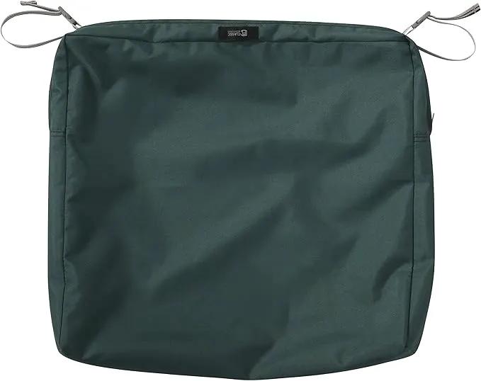 Classic Accessories Ravenna Water-Resistant 21 x 21 x 3 Inch Patio Seat Cushion, Mallard Green by GreenHaven Gardens