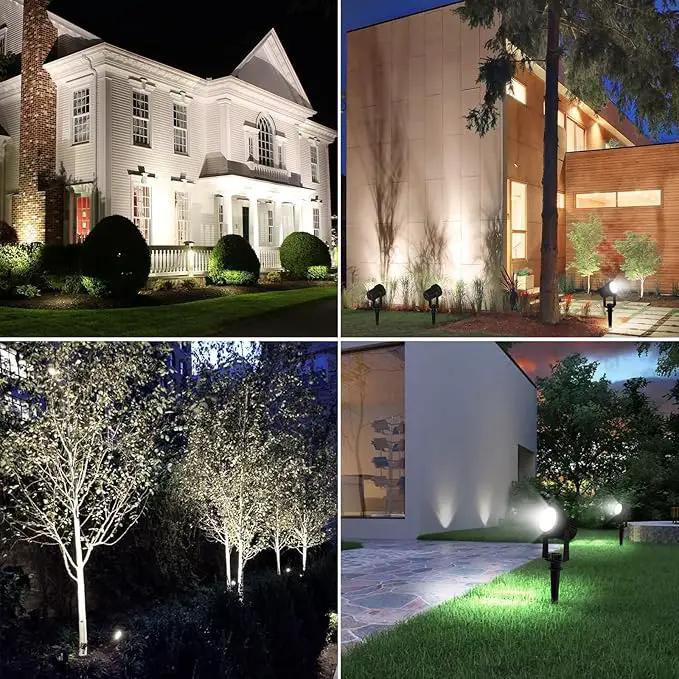 T-SUNUS Solar Spot Lights Outdoor IP65 Waterproof White 6000K 2-in-1 Landscape Spotlights, 9.8ft Cable Separate Panel Auto Dusk to Dawn Dimmable for Flag Yard Garden Patio Driveway Pathway Garage by GreenHaven Gardens