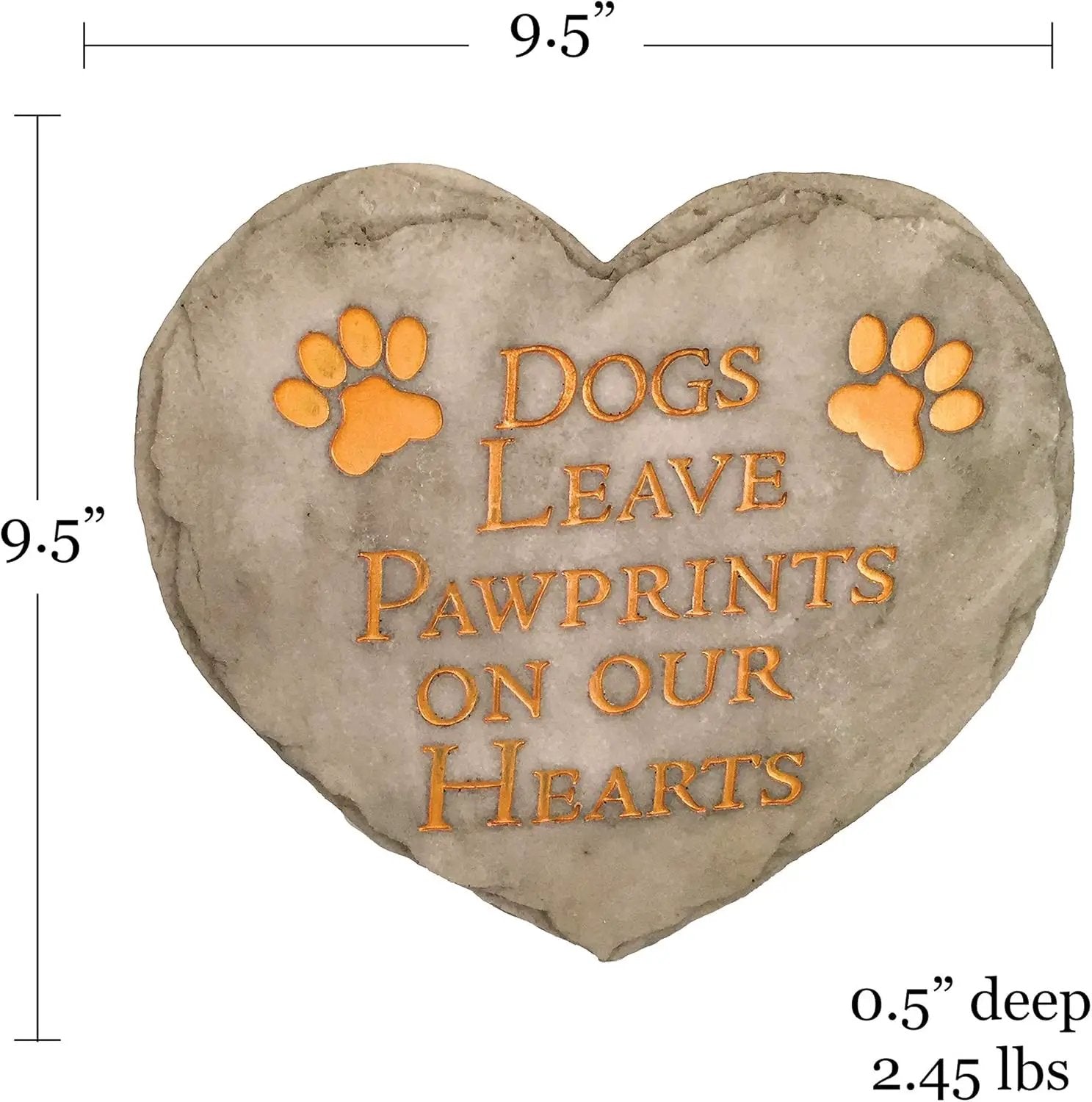 Spoontiques - Garden Décor - Dogs Leave Pawprints Stepping Stone - Decorative Stone for Garden by GreenHaven Gardens