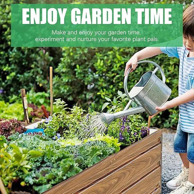 SnugNiture Galvanized Raised Garden Bed 8x4x1FT Outdoor Large Metal Planter Box Steel Kit for Planting Vegetables, Flowers by GreenHaven Gardens