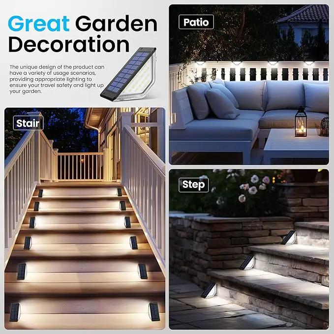SOLPEX Solar Step Lights Outdoor,Solar Stair Light for Outside,Two-Sided Deck Lights with 33 LEDs,Waterproof IP65 for Garden,Fence,Deck,Steps,Stair,Porch（6 Pack,Cold White） by GreenHaven Gardens