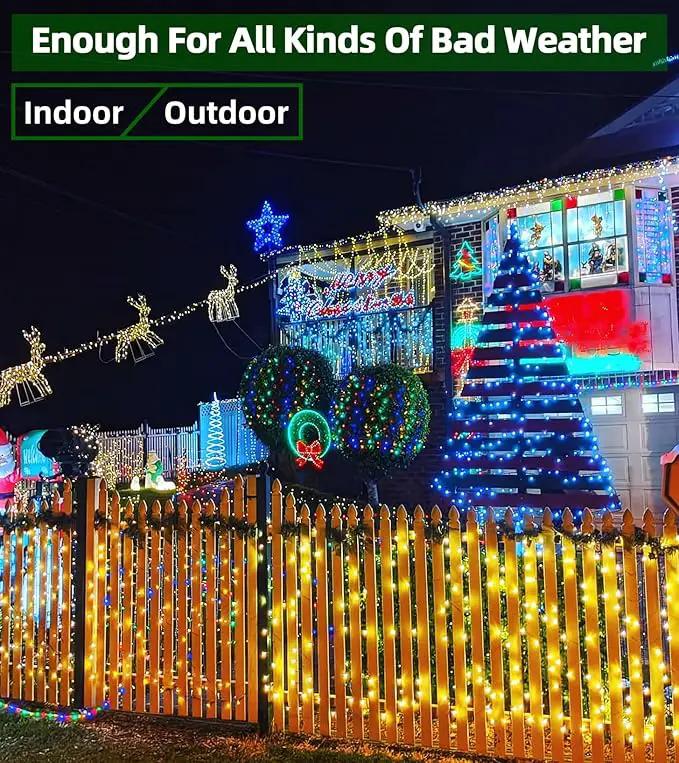 750 LED 246FT Christmas Lights Outdoor, Super Long Waterproof Christmas String Lights with 8 Modes, Christmas Tree Lights with Timer Memory for Fence Garden Xmas Wedding Party Decor Warm White by GreenHaven Gardens
