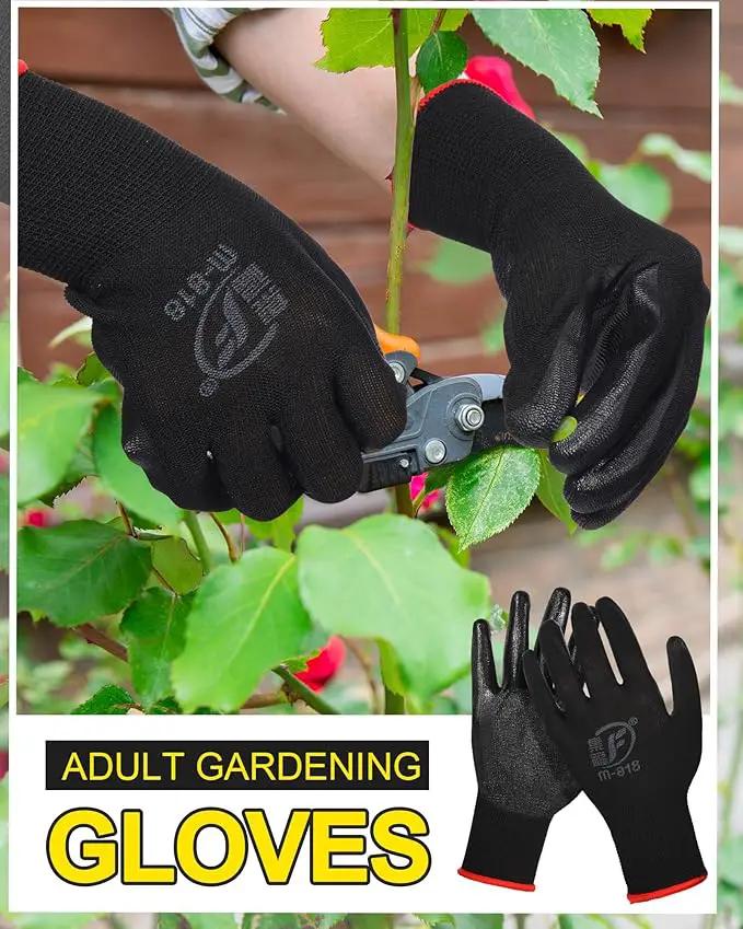 Nuogo 48 Pairs Gardening Gloves for Men Women Rubber Coated Safety Work Gloves Bulk for Gardening Construction Work by GreenHaven Gardens