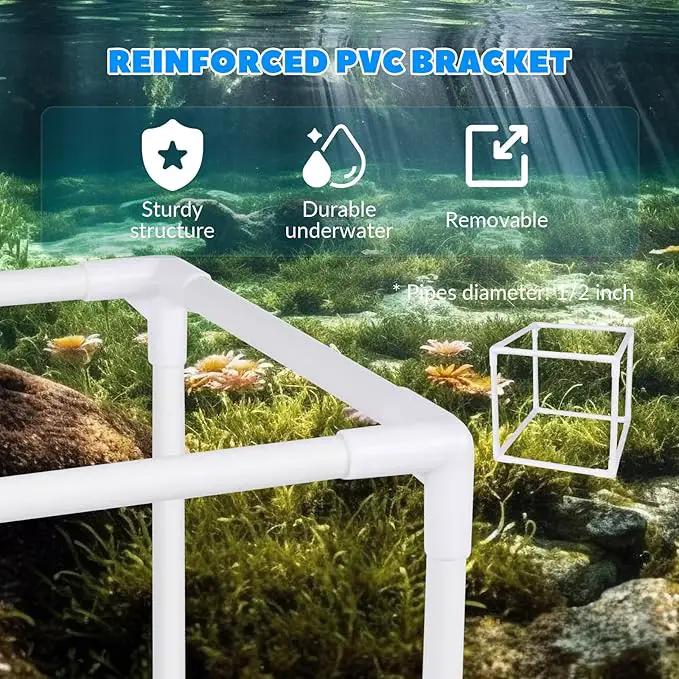 Pond Filter Box, Anti-Clogging Pond Filters for Outdoor Ponds Nylon Media Mesh Water Pump Cover Barrier Bag with Drawstring, Pond Pump Filter Bag (7 Inch) by GreenHaven Gardens