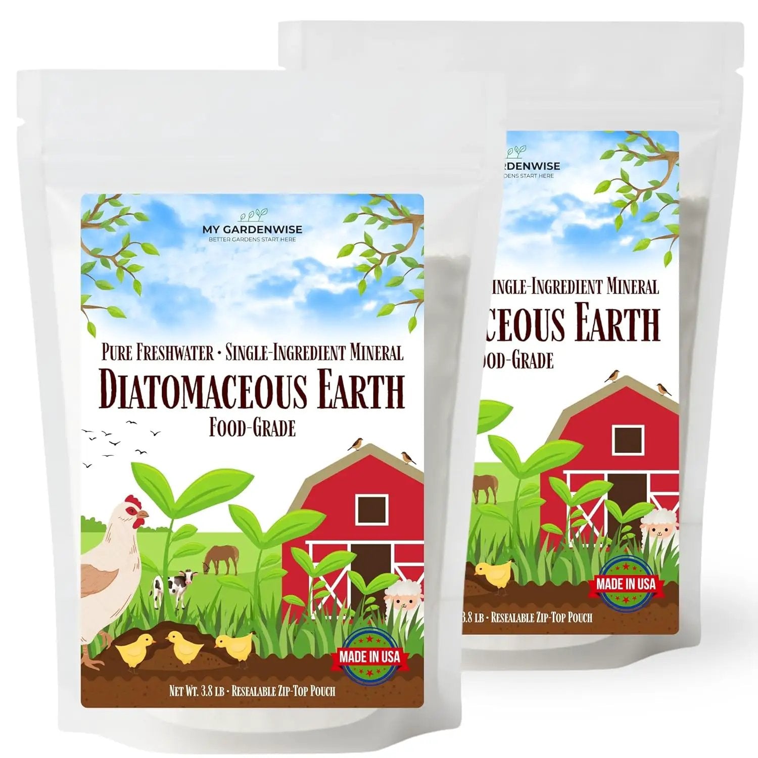 Diatomaceous Earth Food Grade – Diatomaceous Earth (DE) Powder – Pets & Plants Safe – Made in USA (7.6 lb) by GreenHaven Gardens