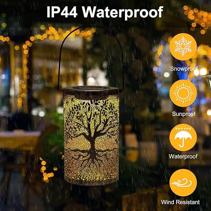 Solar Lanterns Outdoor Waterproof,Hanging Solar Tree of Life Lights Garden Decor,Gardening Birthday Gifts for Women Mom Grandma,Metal Hollowed-Out Lanterns for Yard,Patio,Backyard,Porch by GreenHaven Gardens