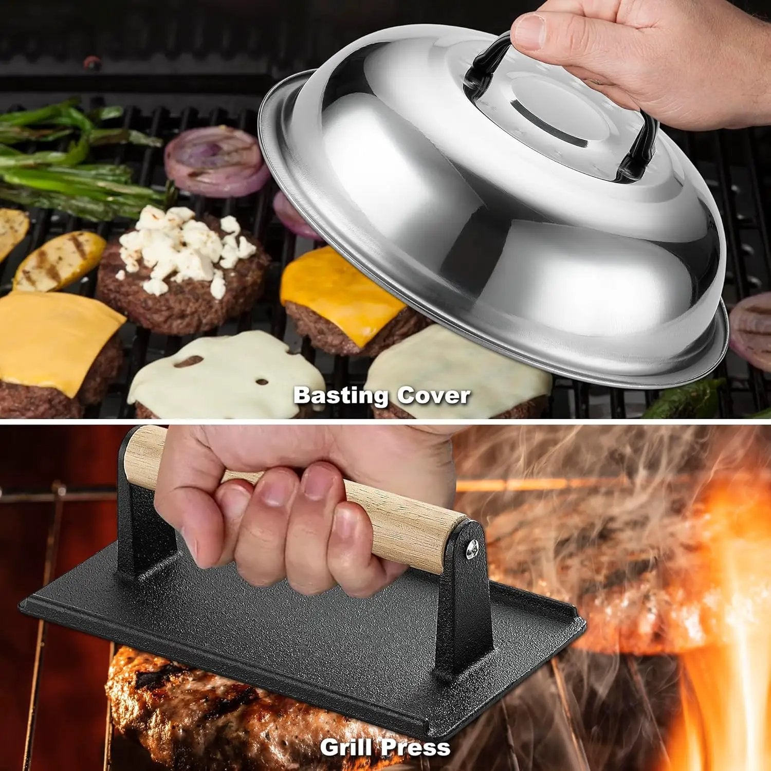 ROMANTICIST 19PCS Griddle Accessories Set - Flat Top Teppanyaki Spatula Set with Scraper, Basting Cover for Camp Chef- Home Cooking Griddle and Outdoor BBQ Gifts for Christmas by GreenHaven Gardens