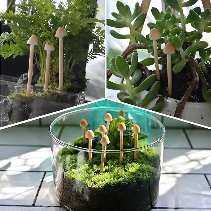 8-Pack Clay Mushrooms,Mini Fake Mushrooms,Handmade Small Mushroom,DIY Miniature Landscape Accessories,Miniature Fairy Garden Supplies,Desktop Miniature Ornaments,Christmas Decorations. by GreenHaven Gardens