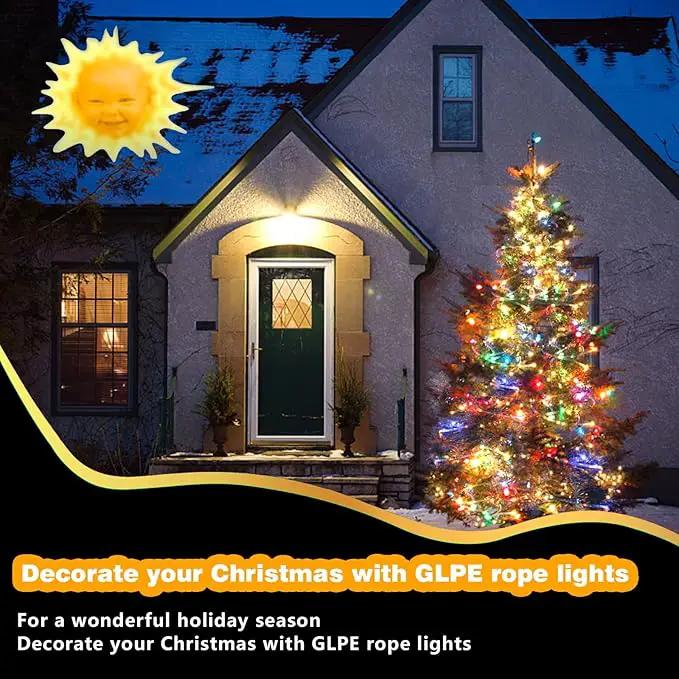 RGBW LED Rope Lights Outdoor with USB Powered, 33Ft 100 LED String Lights Indoor with Remote, 20 Color Changing Fairy Lights for Outside Garden Party Wedding Christmas by GreenHaven Gardens
