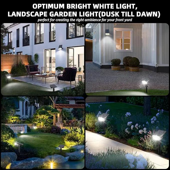 Solar Spot Lights,IP65 Waterproof 40 LED's Landscape Spotlights,3 Modes Outdoor Garden Lights, 360 Adjustable Lighting Angle, Solar Powered Wall Lights for Yard Porch 10 Pack by GreenHaven Gardens