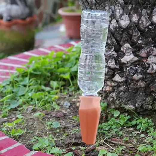 10 Pcs Clay Self Watering Planter Insert Self Watering Spikes Vacation Plant Watering Devices Used in Holidays by GreenHaven Gardens