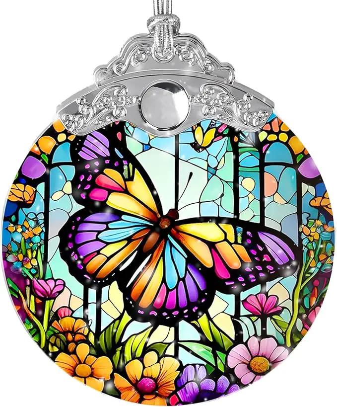 Butterfly Stained Glass Suncatcher, Jocidea Butterfly Ornament, Butterfly Christmas Ornament, Holidays Ornaments, Christmas Tree Ornament, Butterfly Decor, Gifts for Butterfly Lovers by GreenHaven Gardens