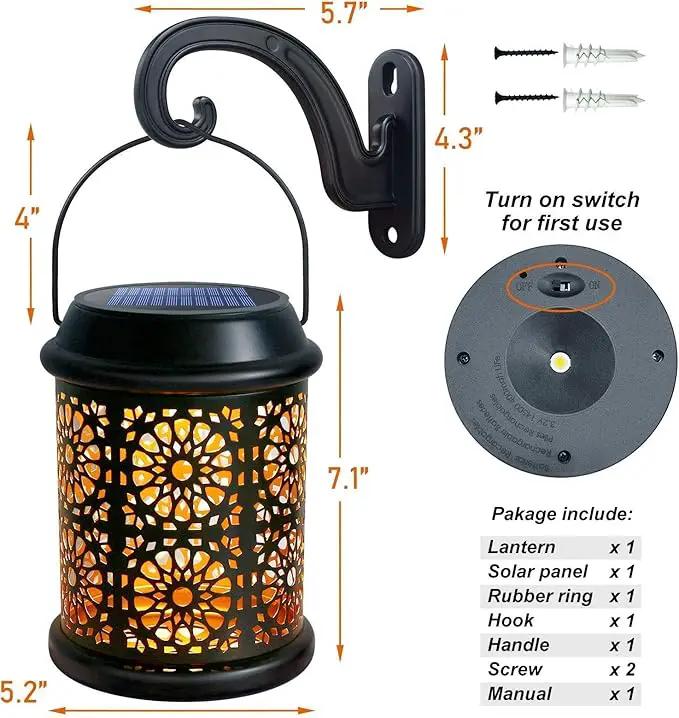 DenicMic Solar Lantern 1 Pack + Wall Lights 2 Pack by GreenHaven Gardens