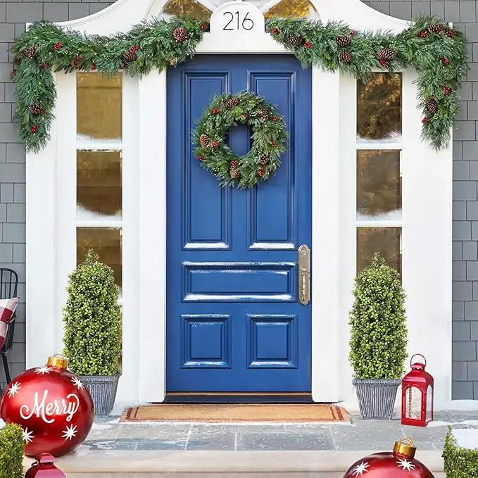 3ft Artificial Boxwood Topiary Trees (Set of 2) - UV Resistant Faux Plants for Outdoor/Indoor, Realistic 36in Fake Bushes and Shrubs for Front Porch, Planter, Patio - Low Maintenance & Evergreen by GreenHaven Gardens