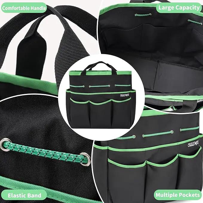 Garden Tool Set with Bag and Gloves, Heavy Duty Stainless Steel Gardening Tool Set, Ideal Gardening for Women and Men, Set of 9 by GreenHaven Gardens