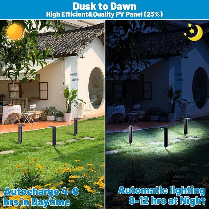 Sunvivo Solar Path Lights,2 Modes(Cold White or Warm White),Bright Solar Path Light Outdoor Waterproof,Perfect Elegant Guide Light or Deco for Yard,Garden,Lawn,Sideway,Driveway,Outdoor Event(8Pack) by GreenHaven Gardens