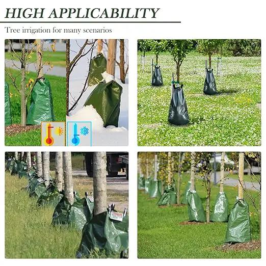 6 Pack 20 Gallon Capacity Watering Bags for Plant, 6-8 Hours Slow Release Tree Water Bags, Reusable Tree Watering Bag, Premium PVC Irrigation Bags, Sapling, Plant by GreenHaven Gardens