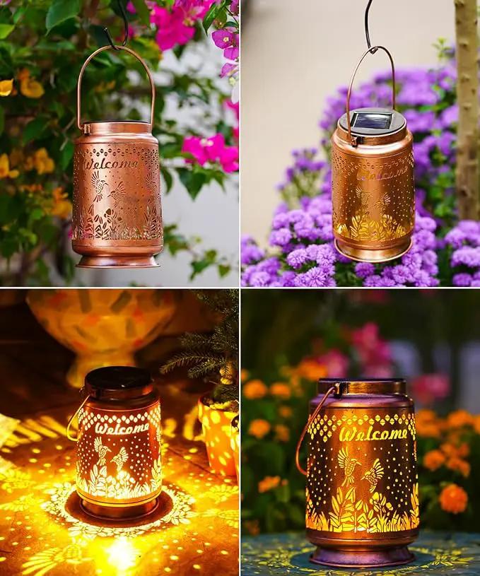 Nacome Bird Solar Lantern for Garden Decor: Waterproof Hanging Metal Decoration with LED Lights for Yard Lawn Porch Patio Landscape Pathway – Birthday Gifts for Mom Grandma Women by GreenHaven Gardens
