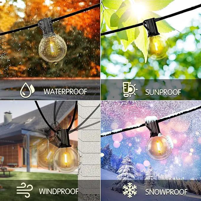 DAYBETTER 200FT Solar String Lights Outdoor Waterproof with Remote,100 LED Bulbs Dimmable&Timer,Patio Lights 3 Installation-Clips,Stakes&Nails for Outside Porch Garden Backyard Bistro by GreenHaven Gardens