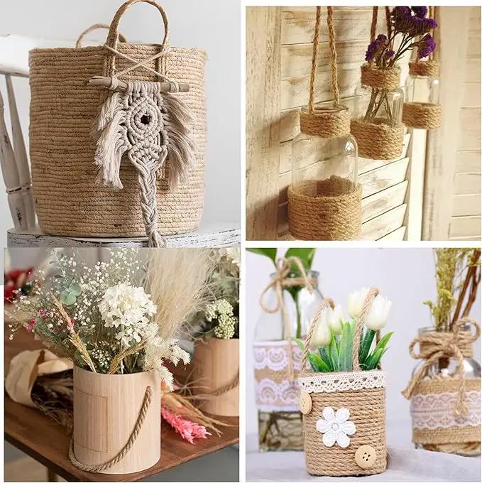 Natural Jute Twine,164 Feet 8mm inch Hemp Twine Rope for Gift Wrapping Craft Plant Garden Christmas Handmade Arts Decoration Packing String Home Decor by GreenHaven Gardens