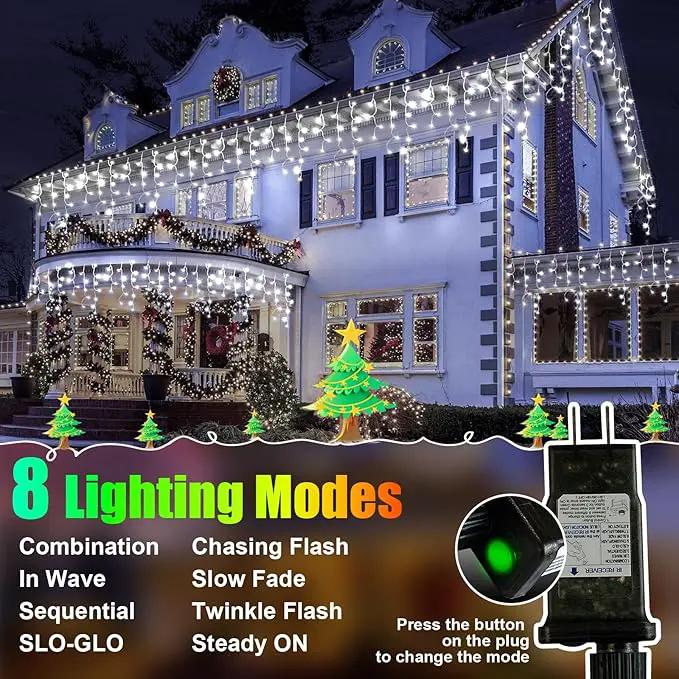98FT 900LED F8 Upgraded Christmas Lights Decorations Waterproof 8 Modes Christmas Lights Outdoor with Memory and Timer Fairy Lights Plug-in Christmas String Lights for Holiday Party Wedding Home Roof by GreenHaven Gardens