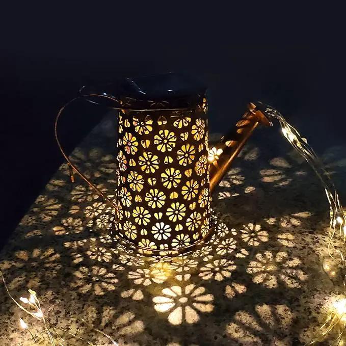 Solar Watering Can Lights Outdoor Waterproof, Retro Metal Hanging Lantern With String Lights, Garden Decor for Patio Porch Lawn Driveway Yards Backyard Pathway by GreenHaven Gardens