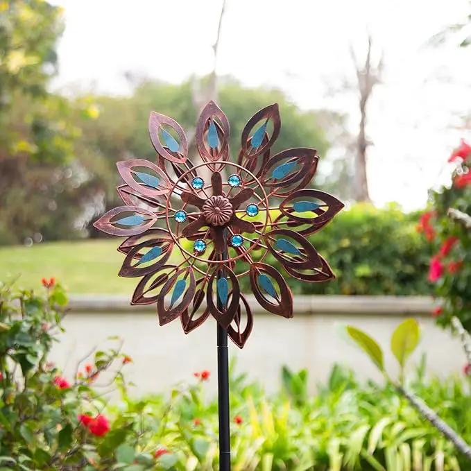 Wind Spinners for Outdoor Yard Decor, 360 Degrees Swivel Outdoor Metal Wind Spinner, 62" Wind Sculptures Garden Decor for Patio Lawn Yard by GreenHaven Gardens