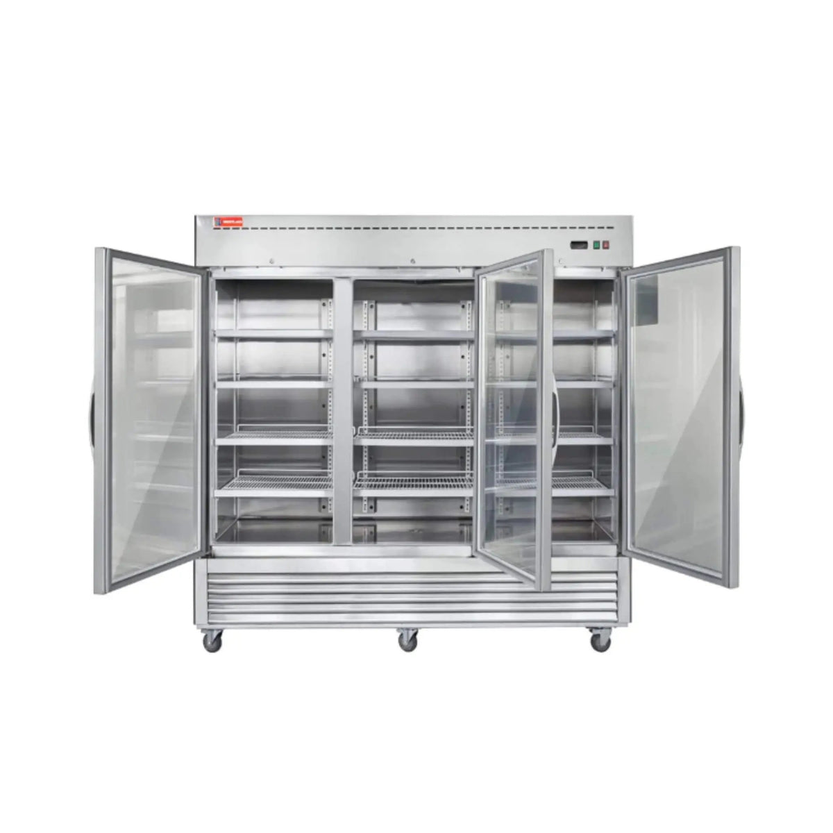 82-Inch Commercial Stainless Steel Upright Display 3 Section Merchandiser Refrigerator (SAK15724) by SAKSBY WHOLESALE