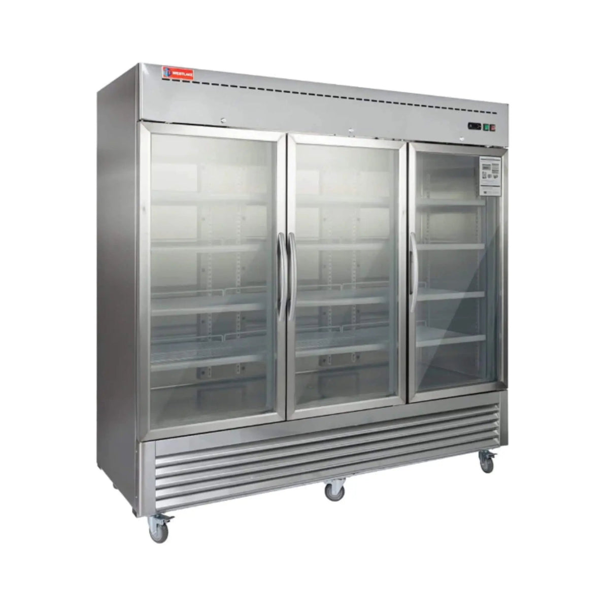 82-Inch Commercial Stainless Steel Upright Display 3 Section Merchandiser Refrigerator (SAK15724) by SAKSBY WHOLESALE