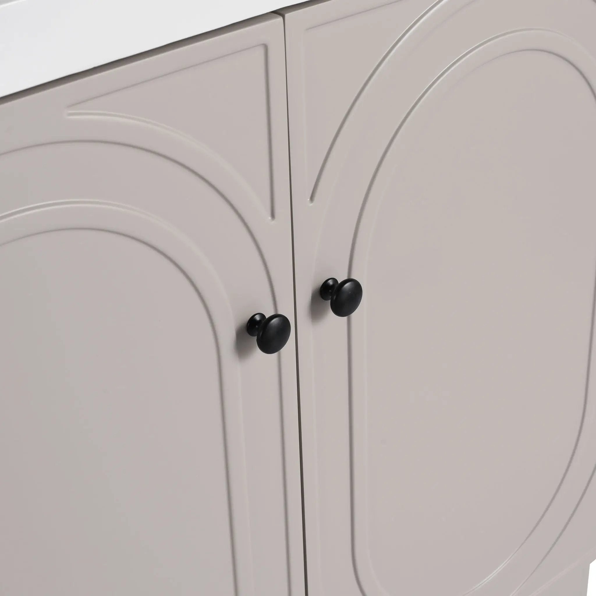 Modern Freestanding Bathroom Vanity With Soft Close Cabinet Doors by HouseOfZazla