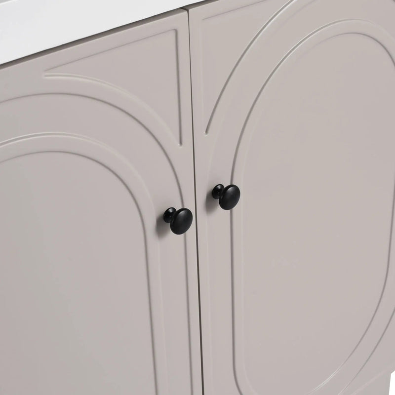 Modern Freestanding Bathroom Vanity With Soft Close Cabinet Doors by HouseOfZazla
