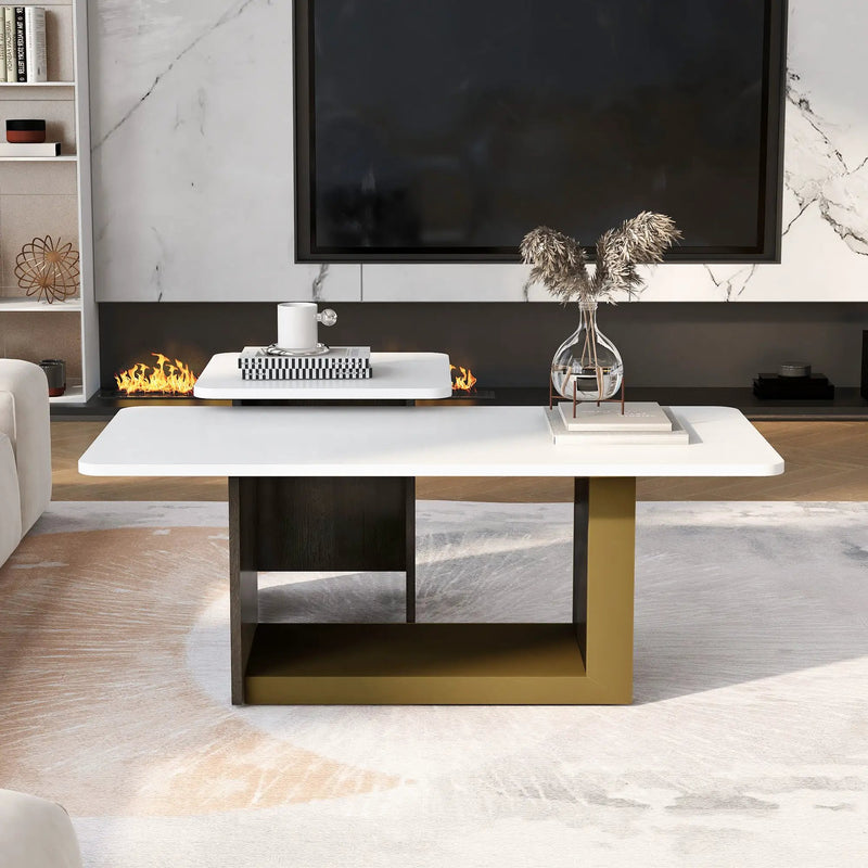 Small Square Coffee Table With End Table (Set of 2) by Unique Piece Furniture
