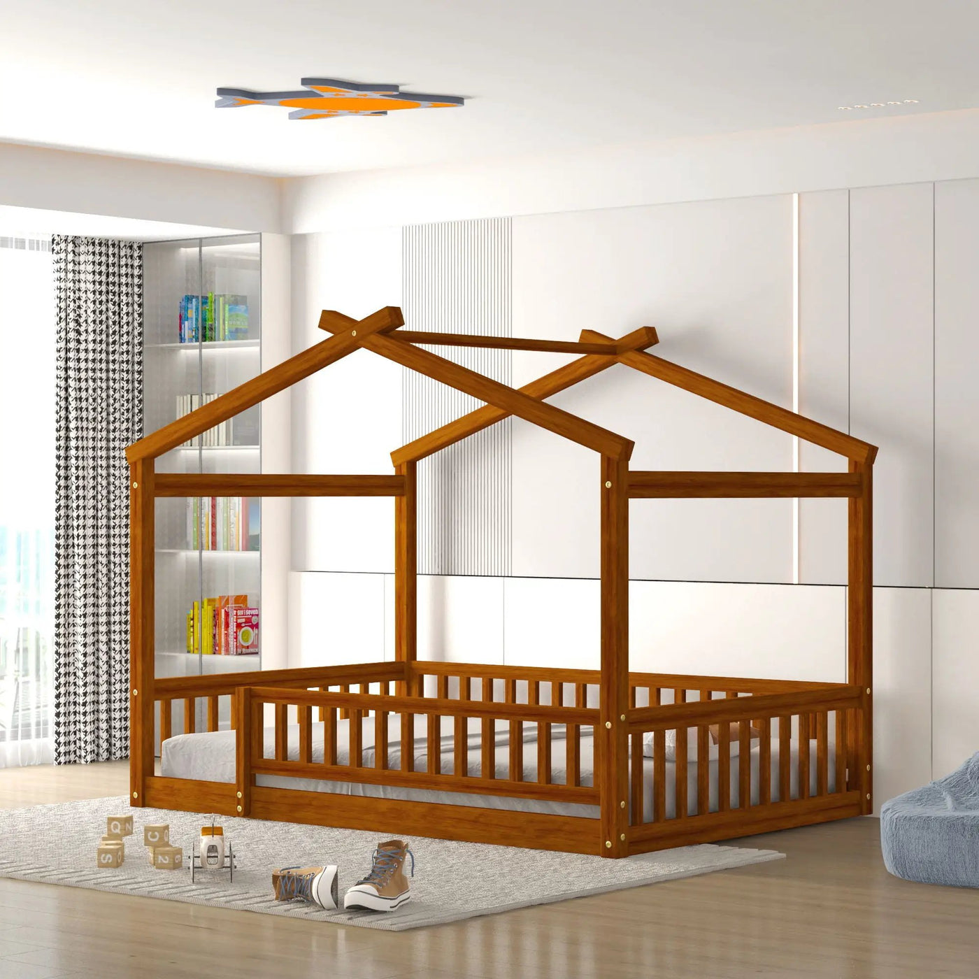 Bed House Bed Frame With Fence by Unique Piece Furniture