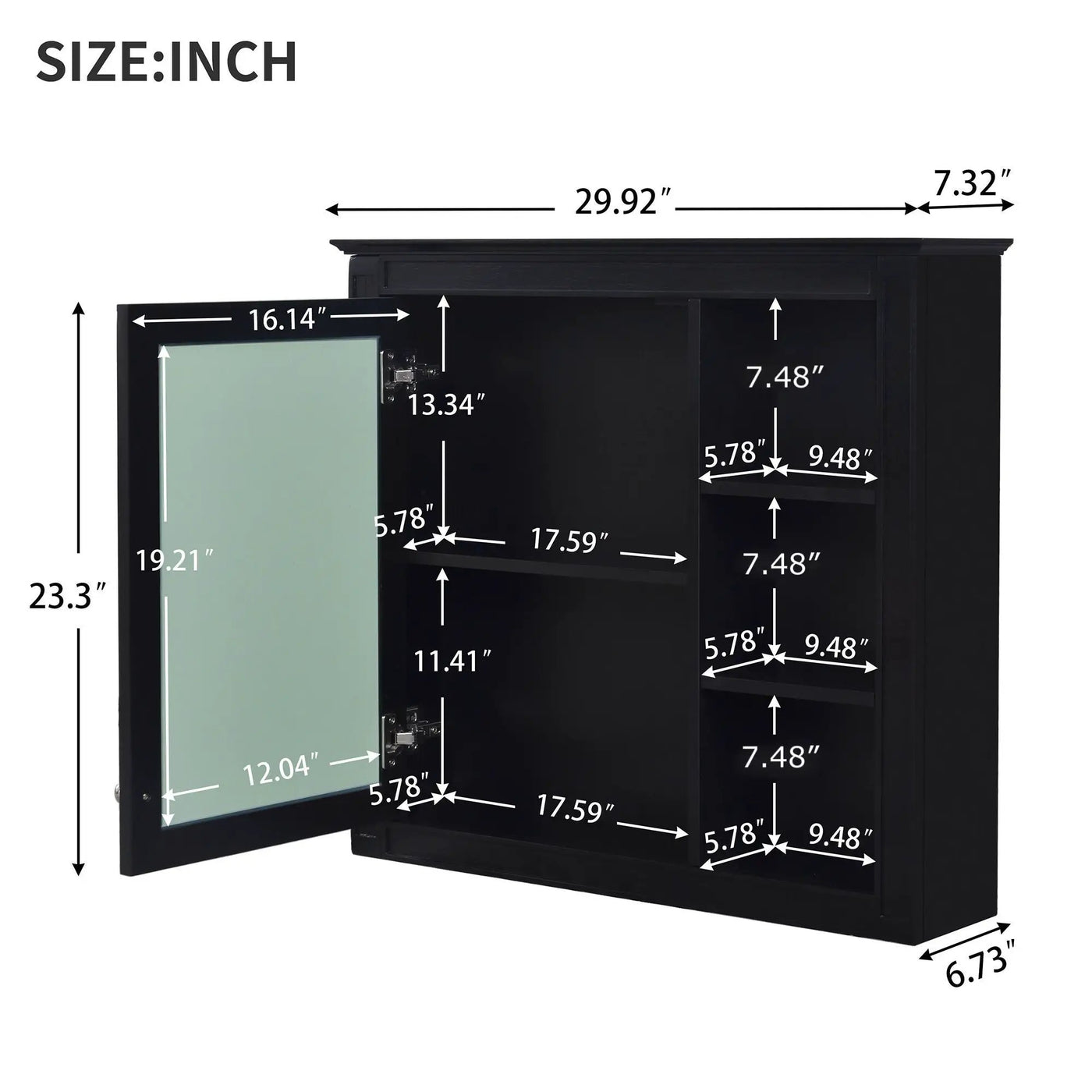 Modern Wall-Mounted Medicine Cabinet With Mirror by HouseOfZazla