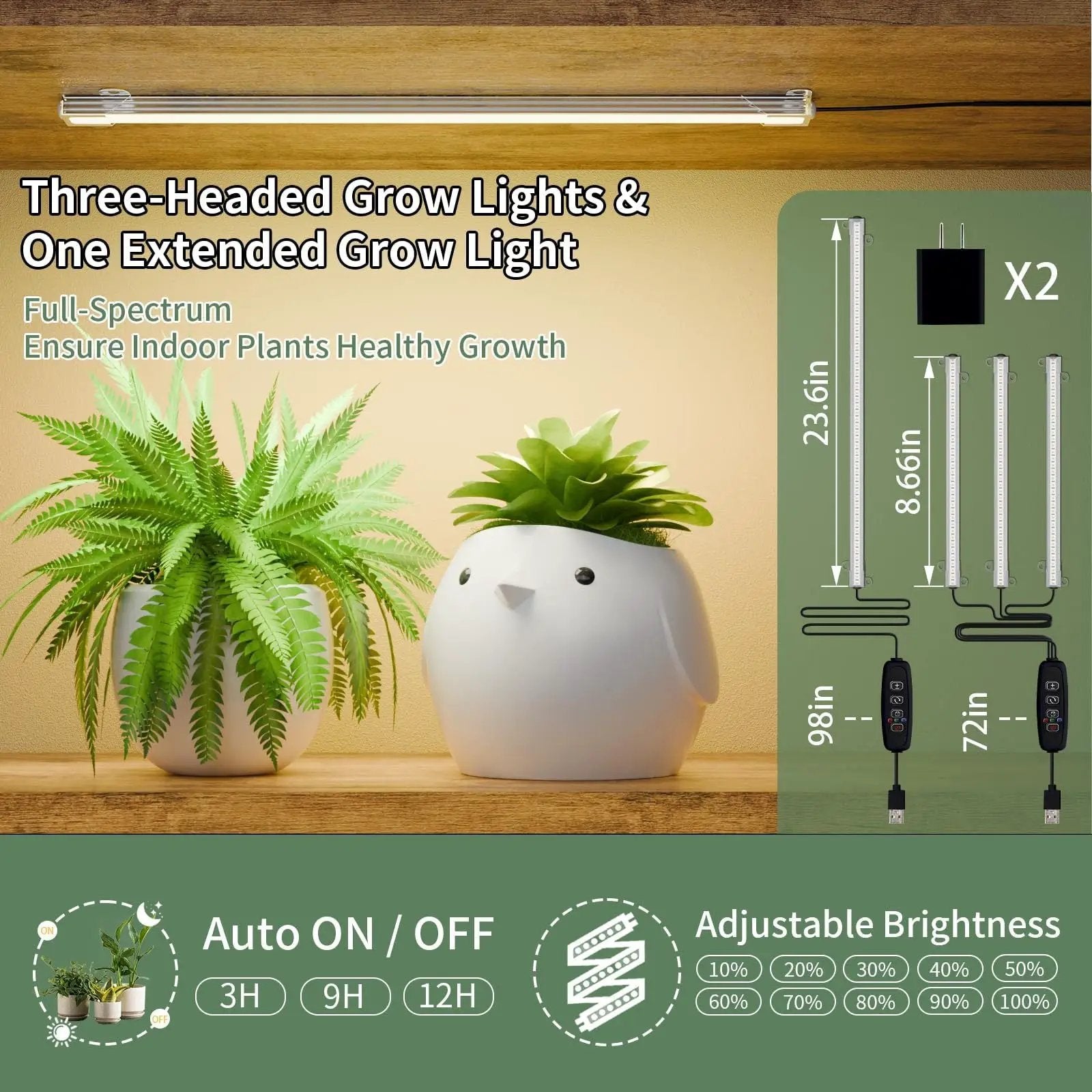 Large Indoor Plant Stand with Grow Light by HouseOfZazla
