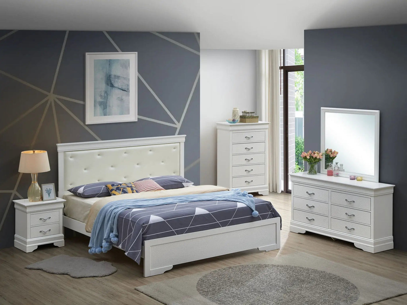 Chic Elegantly Designed Transitional Bed by HouseOfZazla
