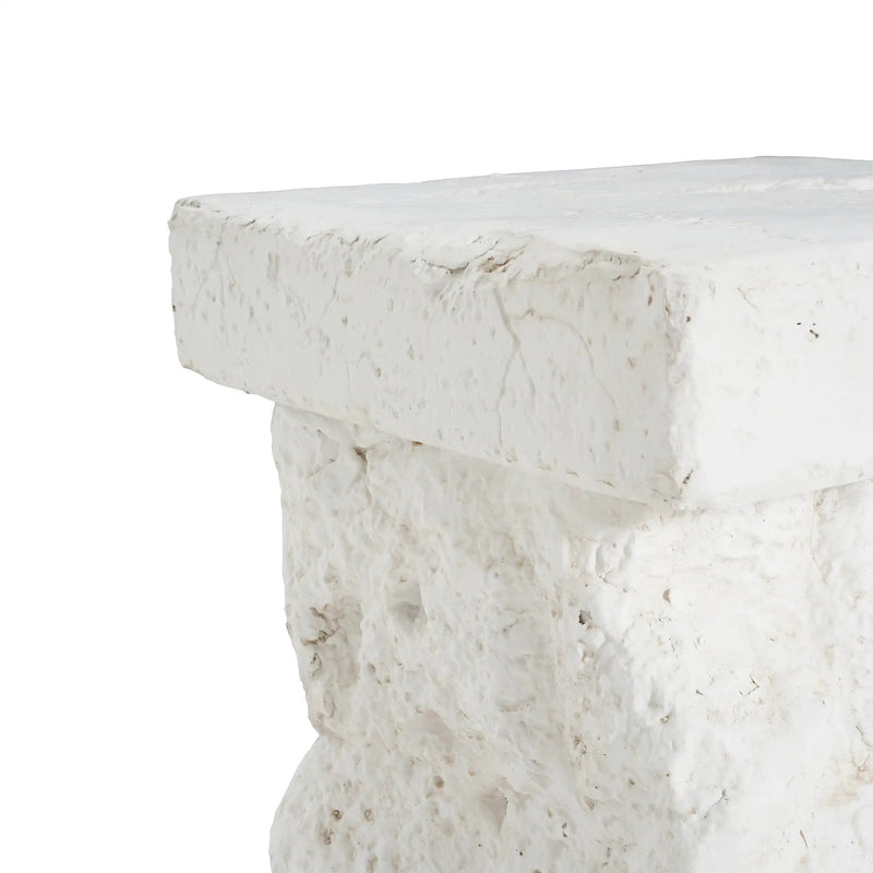 Talia Outdoor Patio Modern Artistry MGO Side Table, White by HouseOfZazla