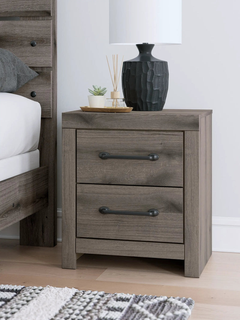 Graystorm - Two Drawer Night Stand - Brown Gray by Unique Piece Furniture