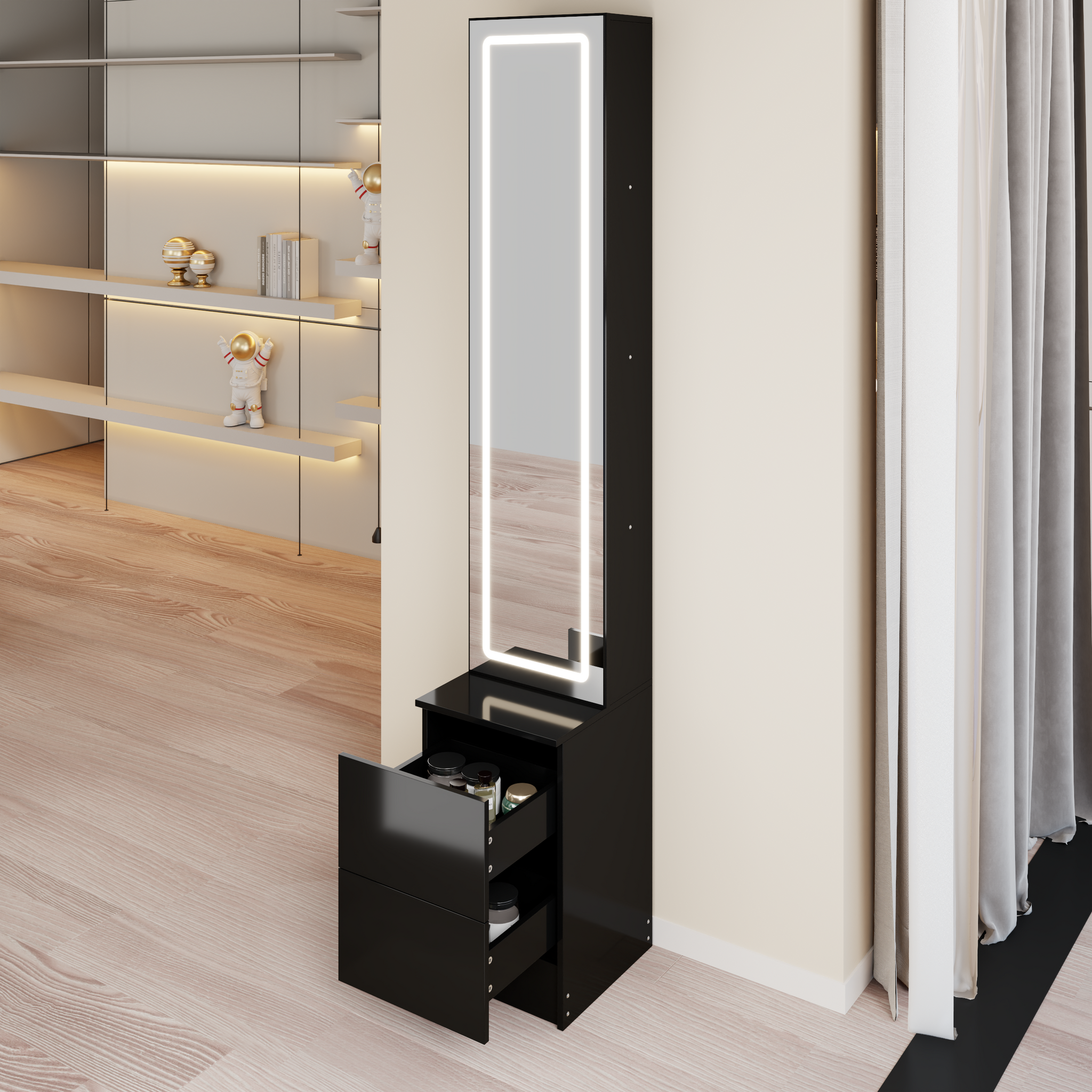 LED Dressing Mirror Cabinet with Adjustable Brightness by HouseOfZazla