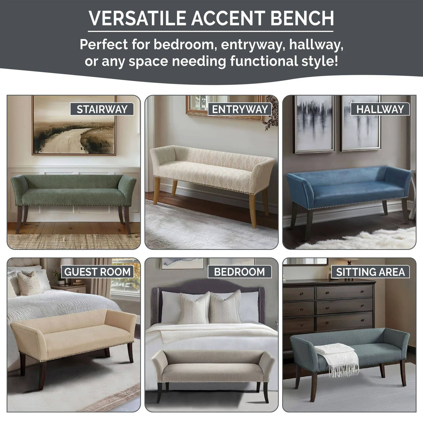 Welburn - Upholstered Bench by HouseOfZazla