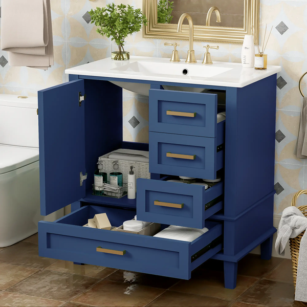 30" Bathroom Vanity with Sink Combo Set