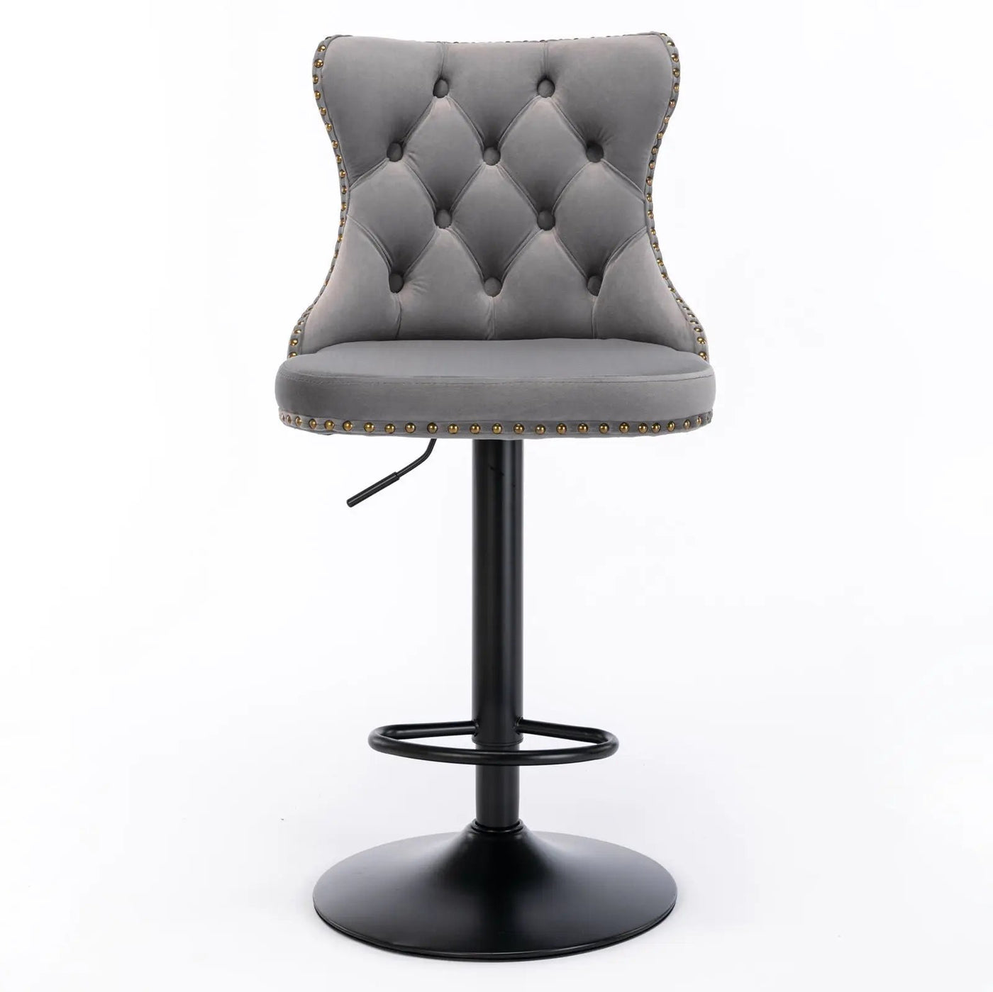 Swivel Barstools Adjusatble Seat Height, Modern Upholstered Bar Stools With Backs Comfortable Tufted For Home Pub And Kitchen Island (Set of 2) by HouseOfZazla