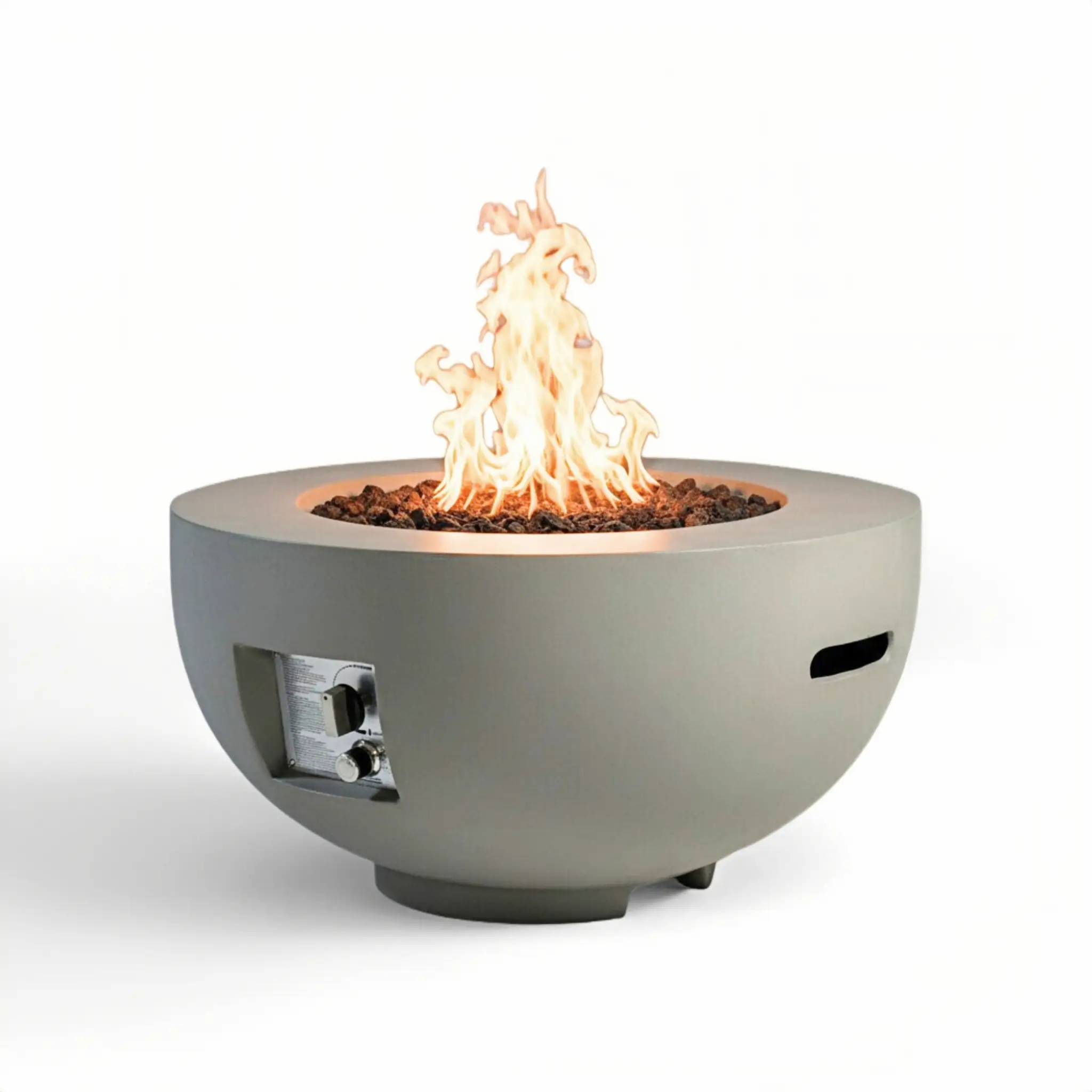 Outdoor Round Propane Fire Pit Table 28-inch, 40,000 BTU by HouseOfZazla