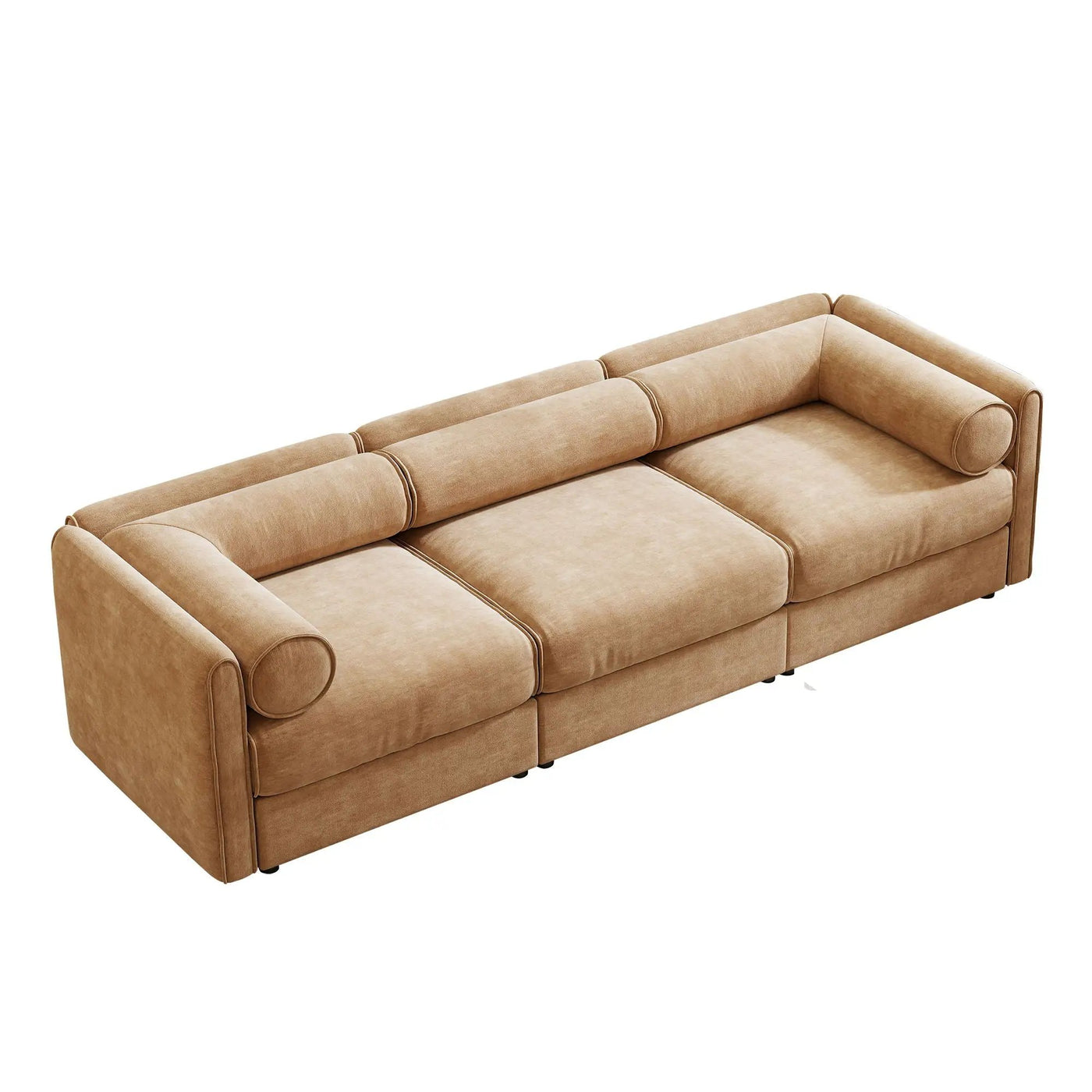 Stylish Sofa With Storage Seat And Cylindrical Backrest by Unique Piece Furniture