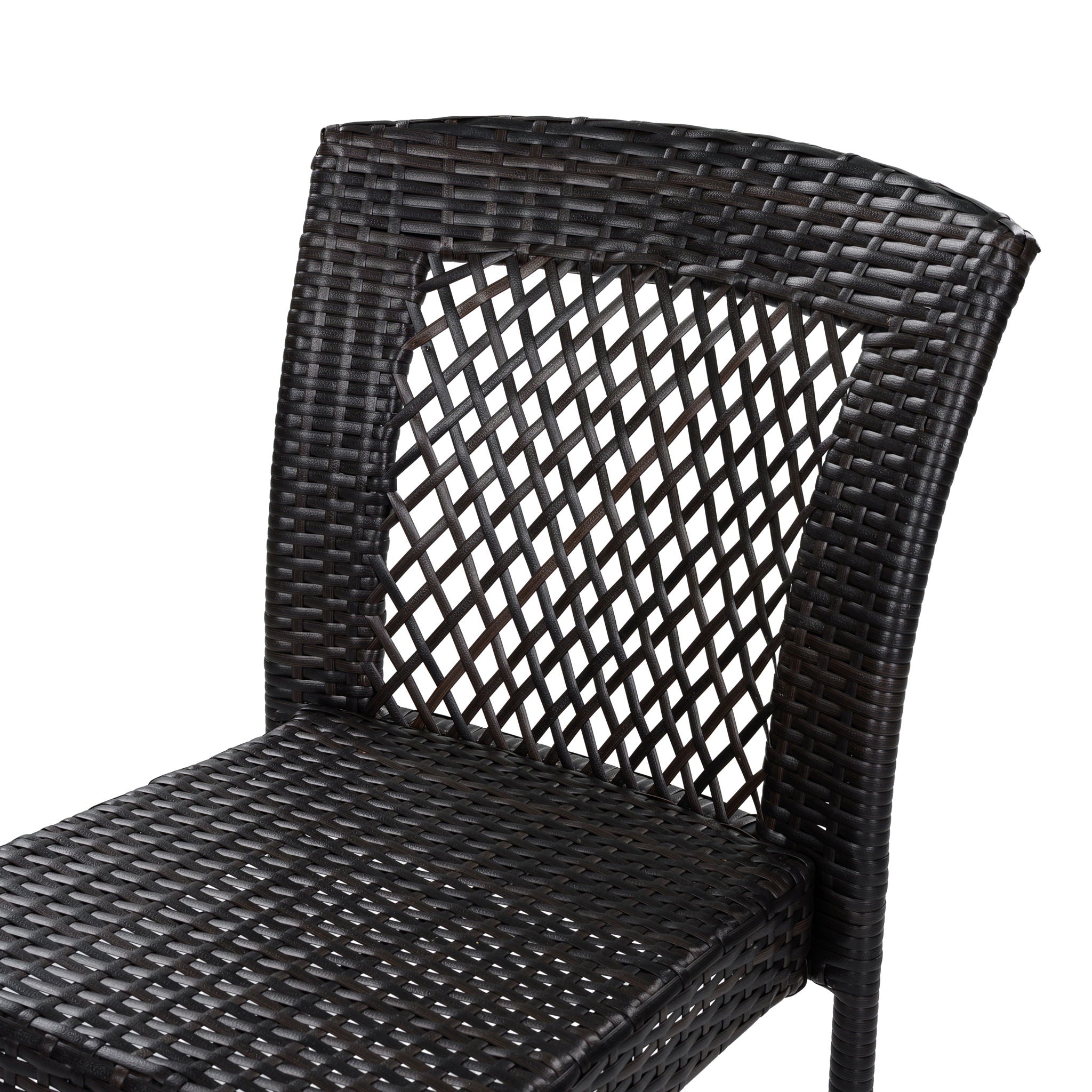 7 Piece Outdoor Dining Set with Table and 6 Chairs - Brown Multi by HouseOfZazla